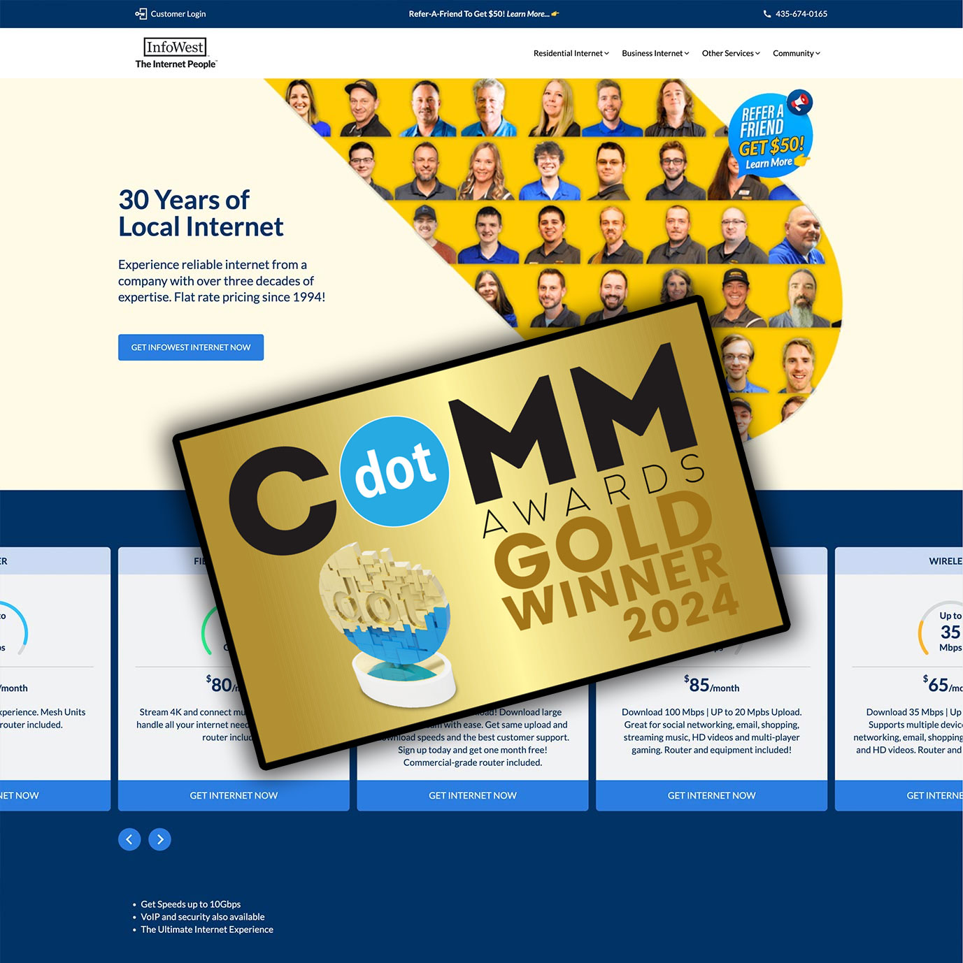 InfoWest-Website-Winner InfoWest Website Dot Comm Winner